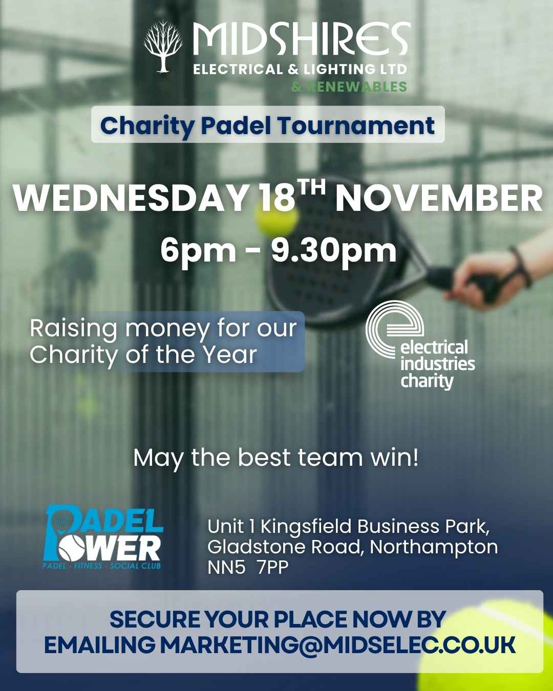Midshires Padel Tournament, Wednesday 18th November, Padel Power