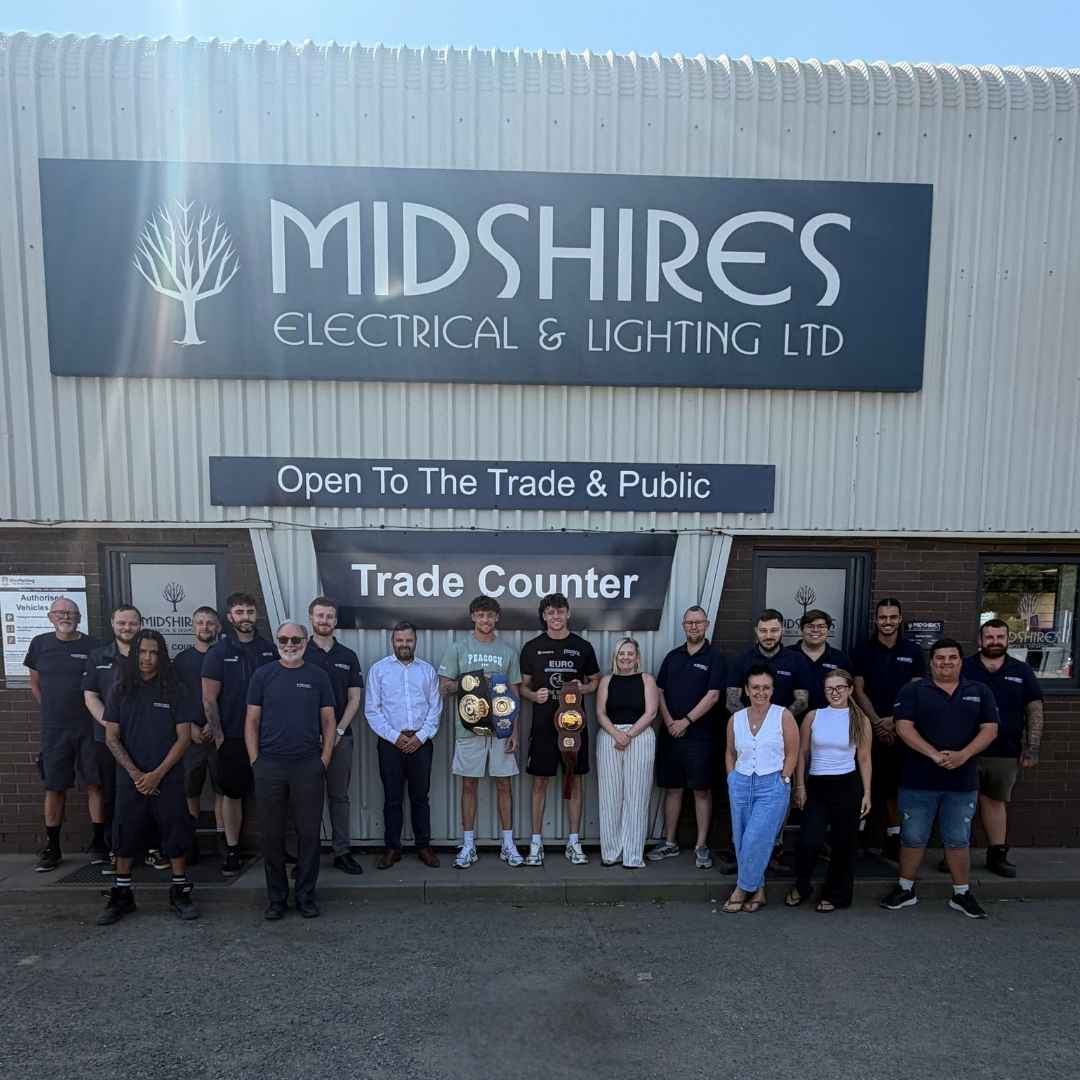 Local boxers Ben Fail and Carl Fail, who Midshires Electrical wholesaler in Northampton sponsor.