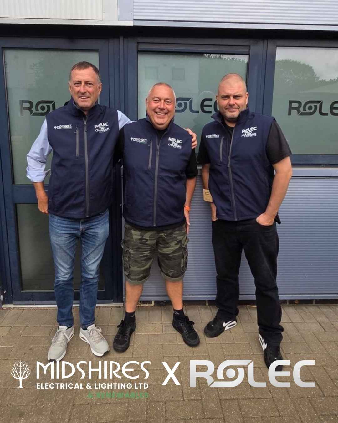 The team at Rolec in the new gilets we supplied.